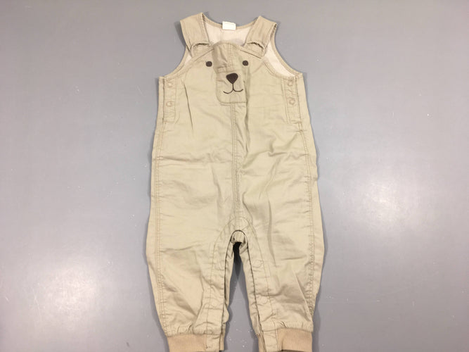 Salopette beige animal, moins cher chez Petit Kiwi