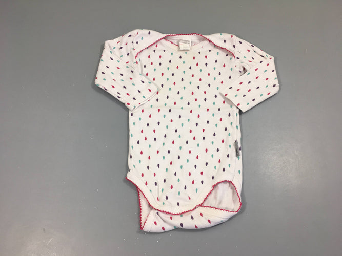 Body m.l blanc gouttes, moins cher chez Petit Kiwi