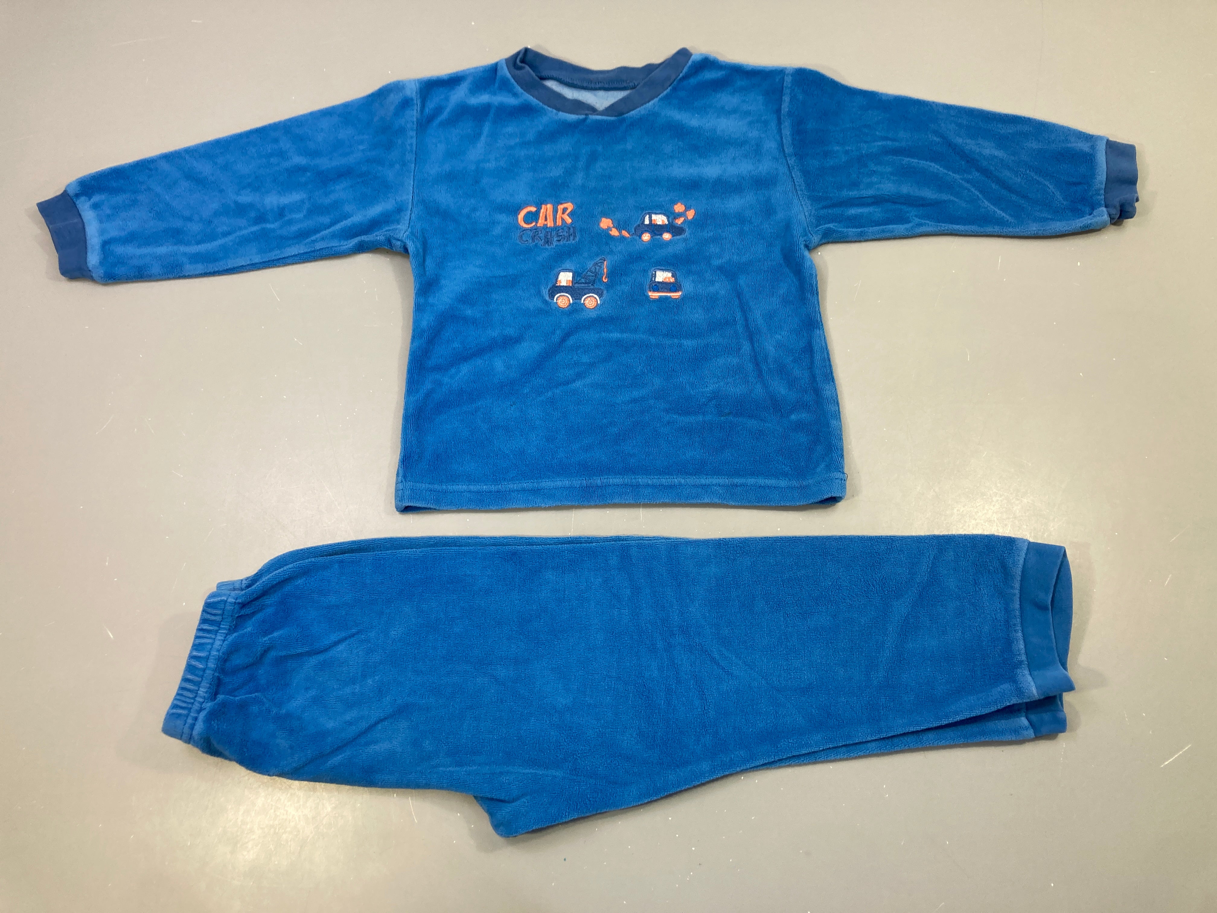 Pyjama 2pc velours bleu 
