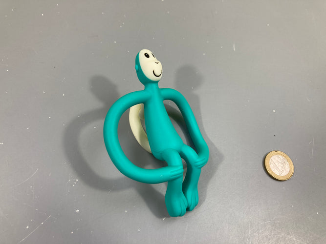 Anneau de dentition singe turquoise Matchstick Monkey, moins cher chez Petit Kiwi