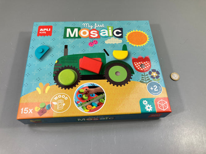 Parfait état-My first Mosaïc en bois +2a  Complet! ApliKids, moins cher chez Petit Kiwi