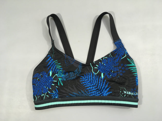 Haut de maillot noir-bleu Nabaiji, moins cher chez Petit Kiwi