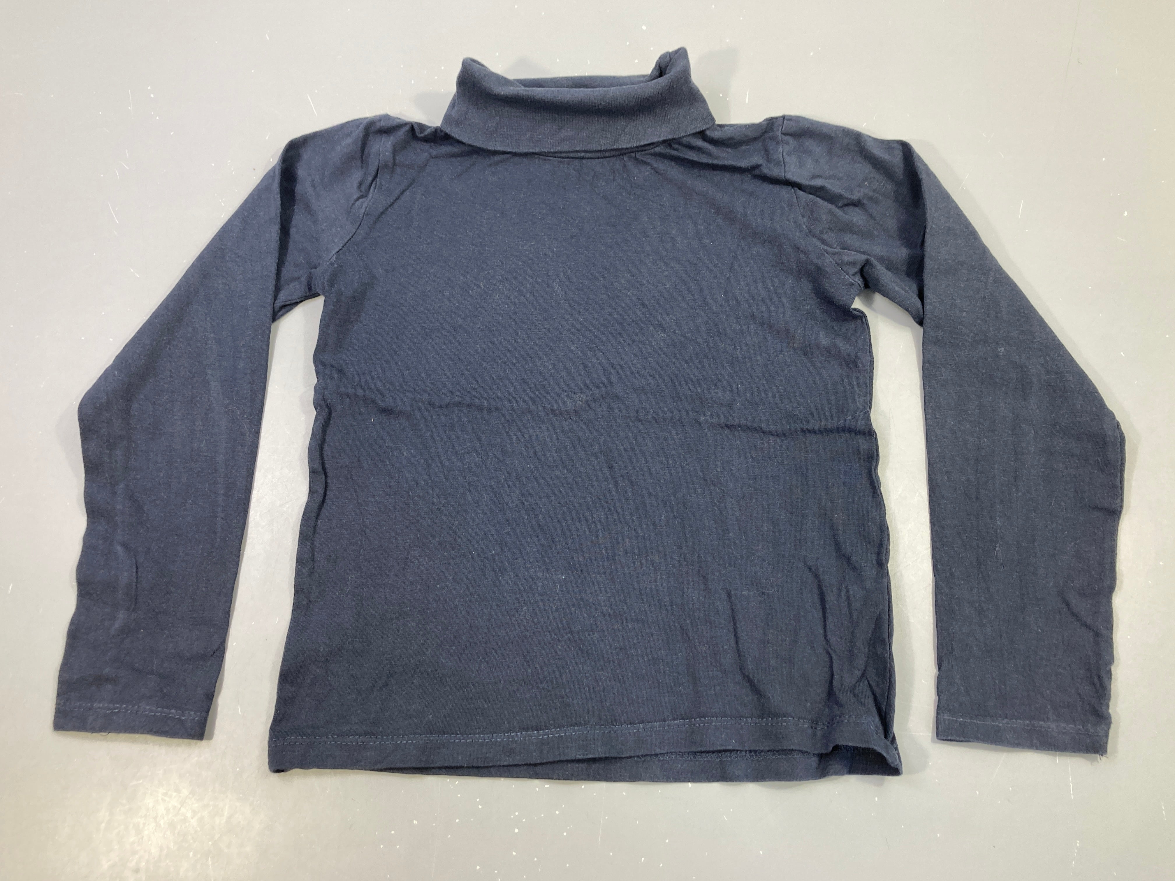 T-shirt m.l col roulé bleu marine