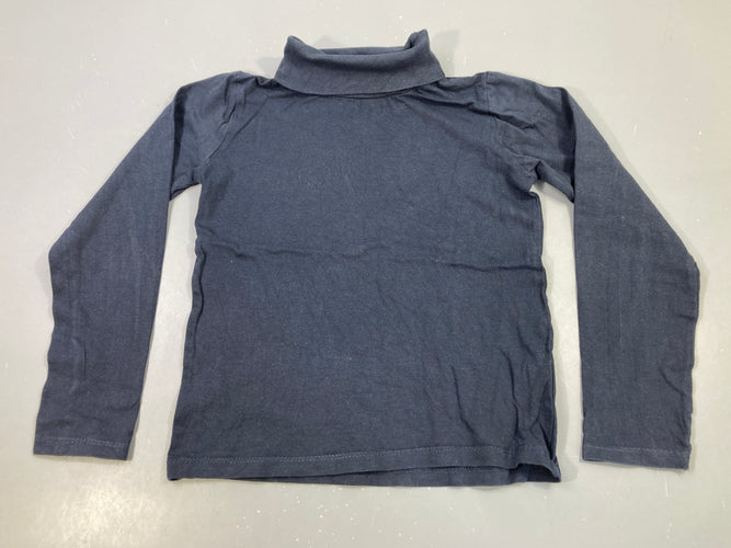 T-shirt m.l col roulé bleu marine, moins cher chez Petit Kiwi