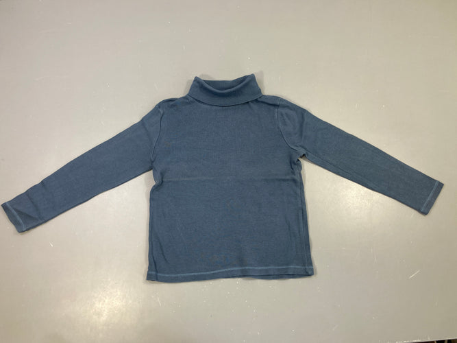 T-shirt m.l col roulé bleu jean, moins cher chez Petit Kiwi
