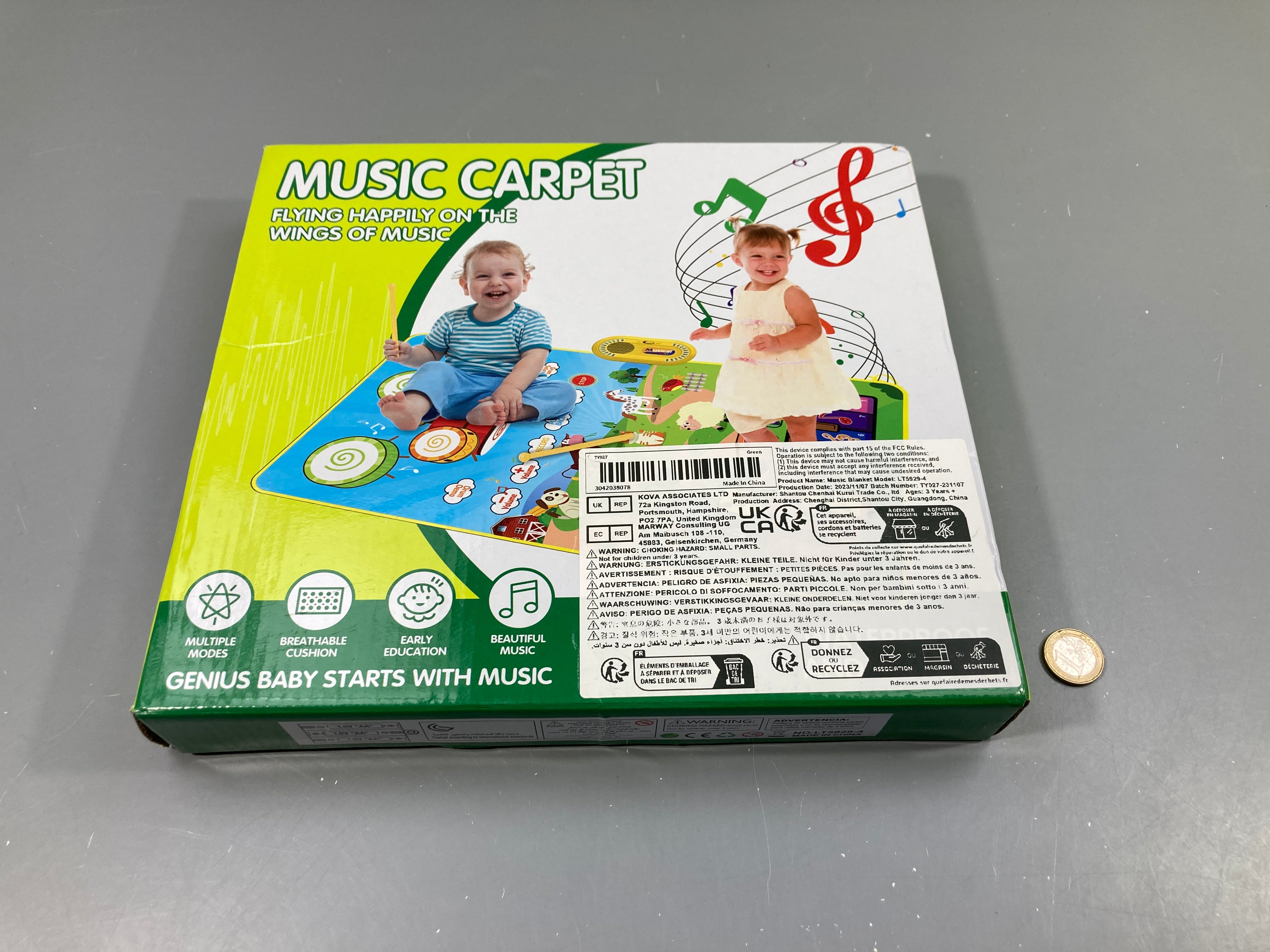 Tapis musical, avec baguettes et modes multiples - fonctionne