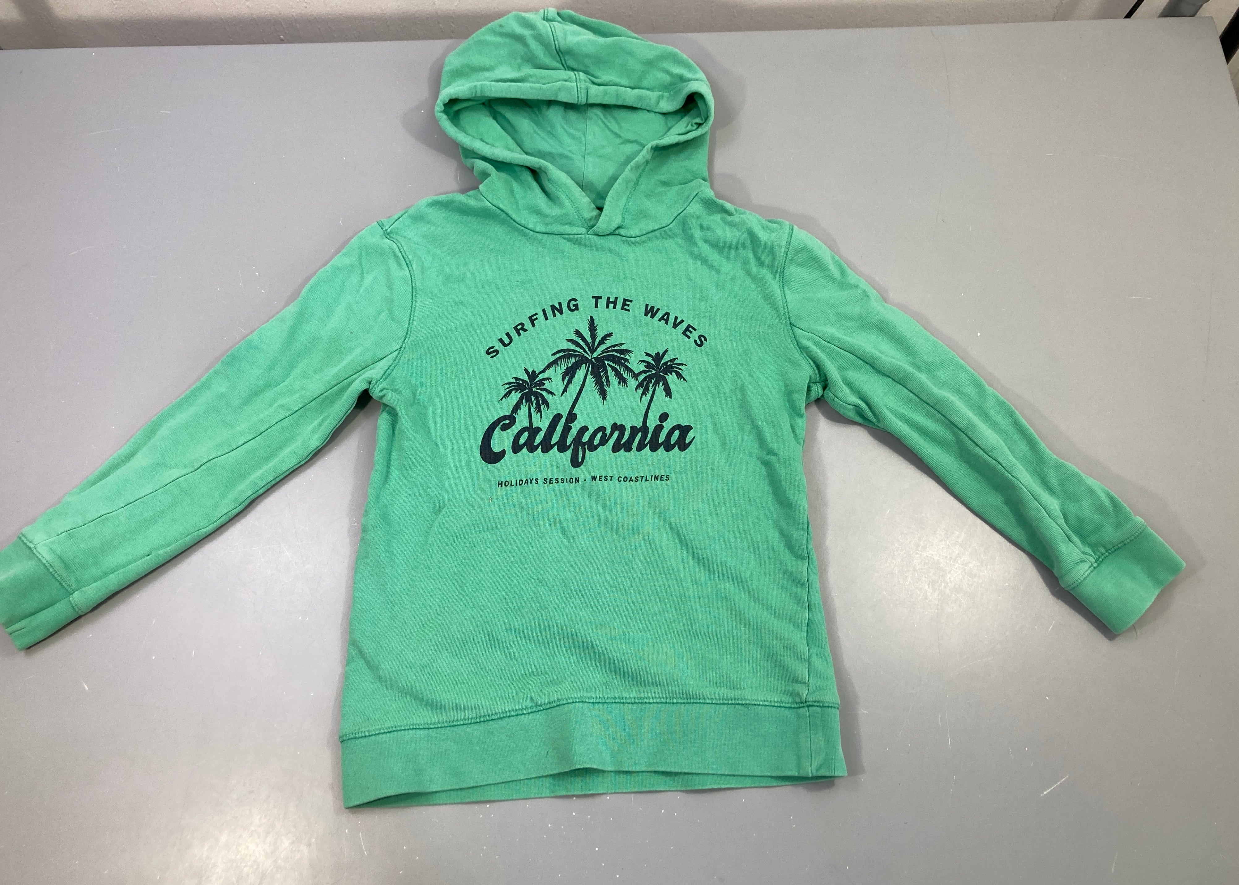 Sweat capuche vert 