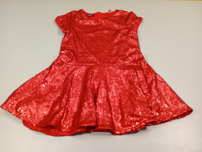 Robe m.c en sequins rouges, moins cher chez Petit Kiwi