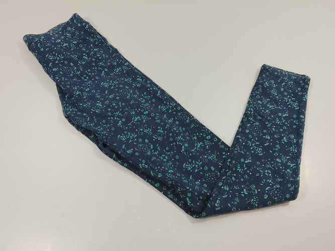 Legging bleu, motifs fleuri, Pas de taille indiquée, estimée 12a, moins cher chez Petit Kiwi