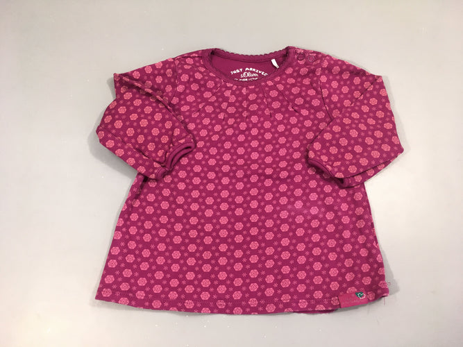 Tunique m.l mauve fleurs, moins cher chez Petit Kiwi