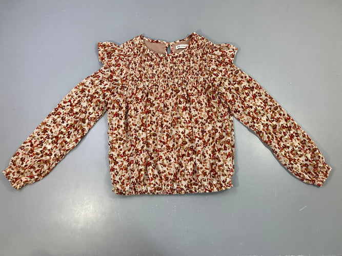 Blouse m.l imprimé léopard volants, moins cher chez Petit Kiwi