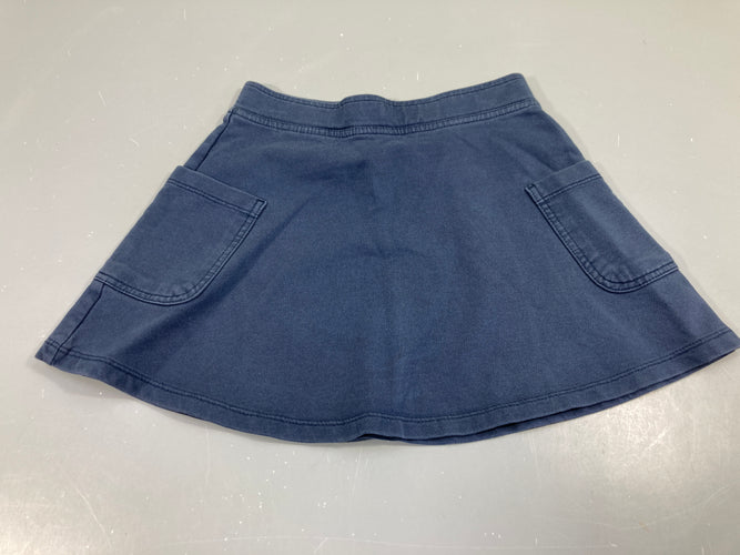 Jupe évasée jersey bleu foncé, moins cher chez Petit Kiwi