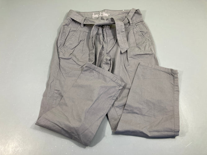 Pantalon coton léger gris clair, Here&There, moins cher chez Petit Kiwi