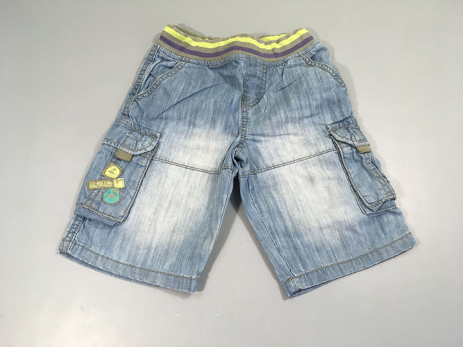 Bermuda denim cargo, moins cher chez Petit Kiwi