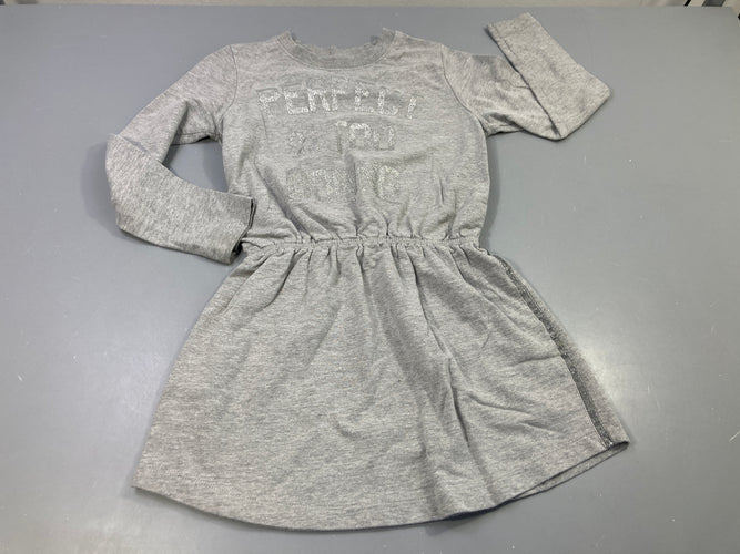 Robe sweat ml gris clair flammé "Perfect is too boring", moins cher chez Petit Kiwi