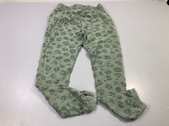 Pantalon style jogging  kaki texturé, taille et chevilles élastiques, moins cher chez Petit Kiwi