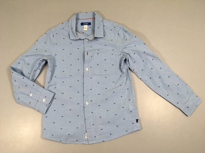 Chemise m.l bleu traits, moins cher chez Petit Kiwi