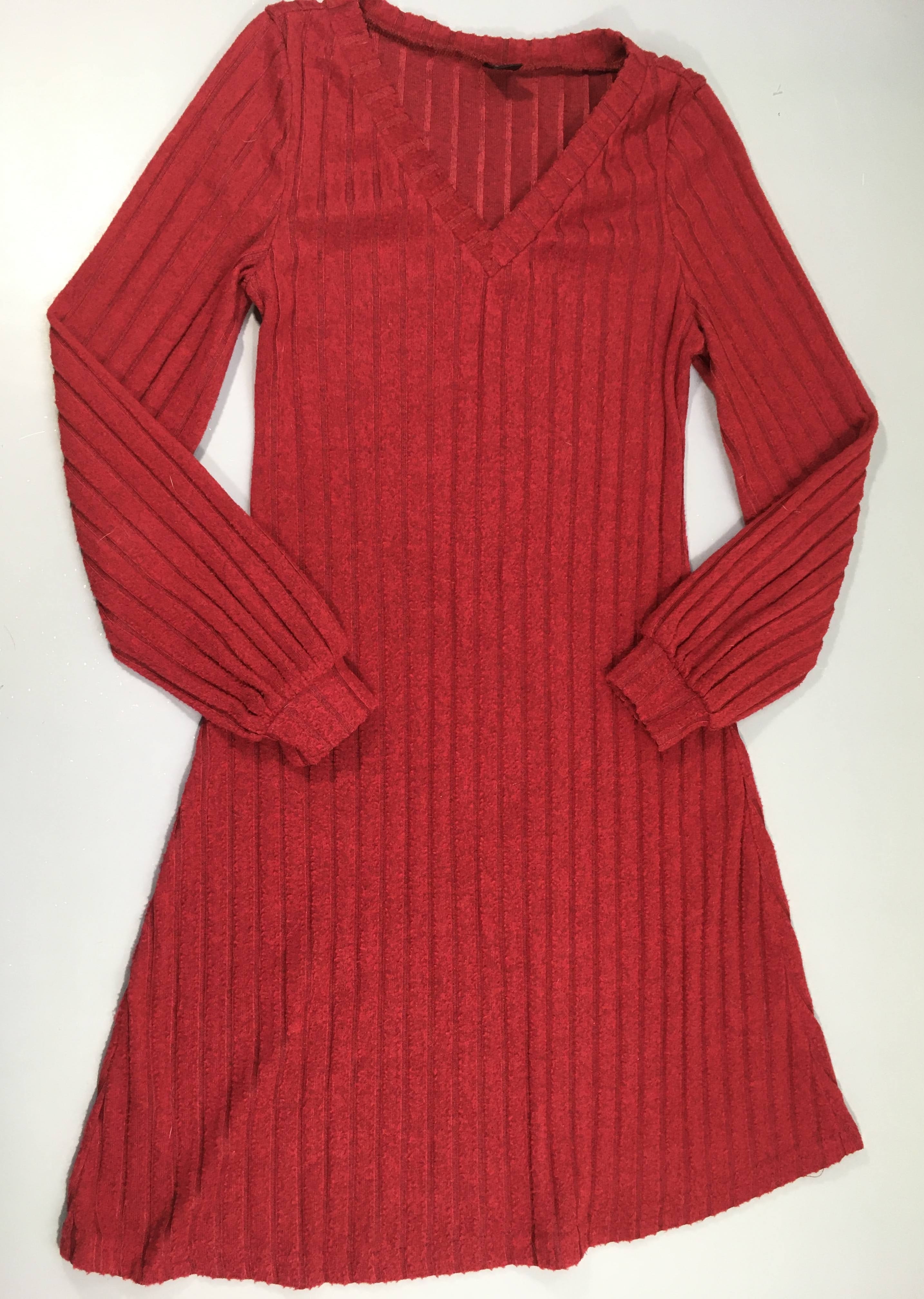 Robe m.l bordeau côtes boulochées