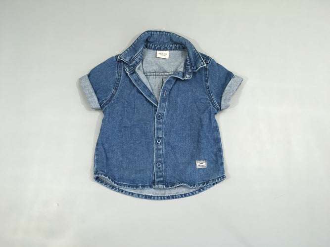 Chemise m.c en jean, moins cher chez Petit Kiwi