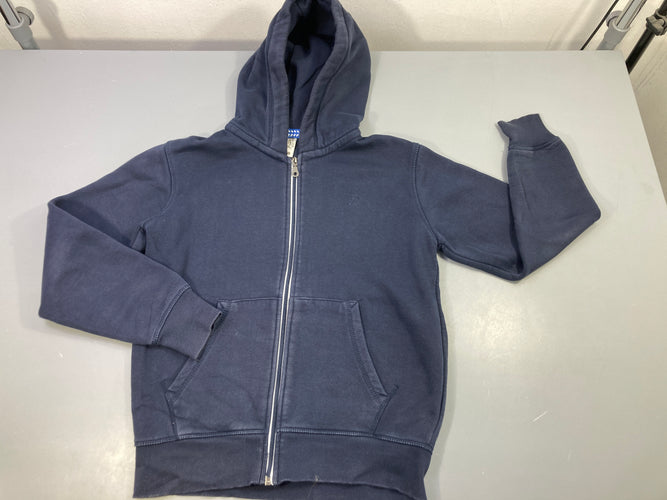 Sweat zippé à capuche bleu marine, moins cher chez Petit Kiwi