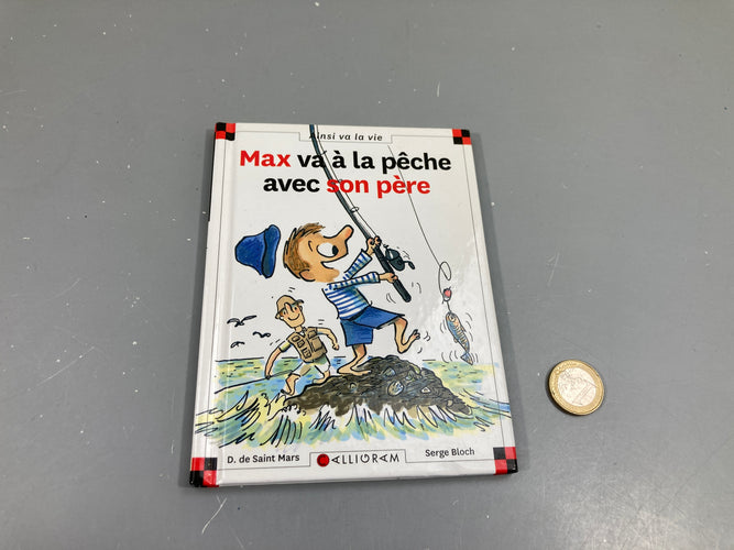 Max va à la pêche avec son père, moins cher chez Petit Kiwi