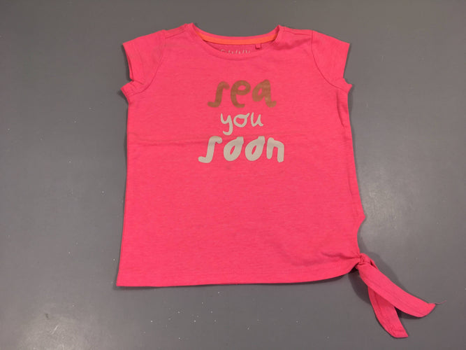 T-shirt m.c rose vif Sea, moins cher chez Petit Kiwi