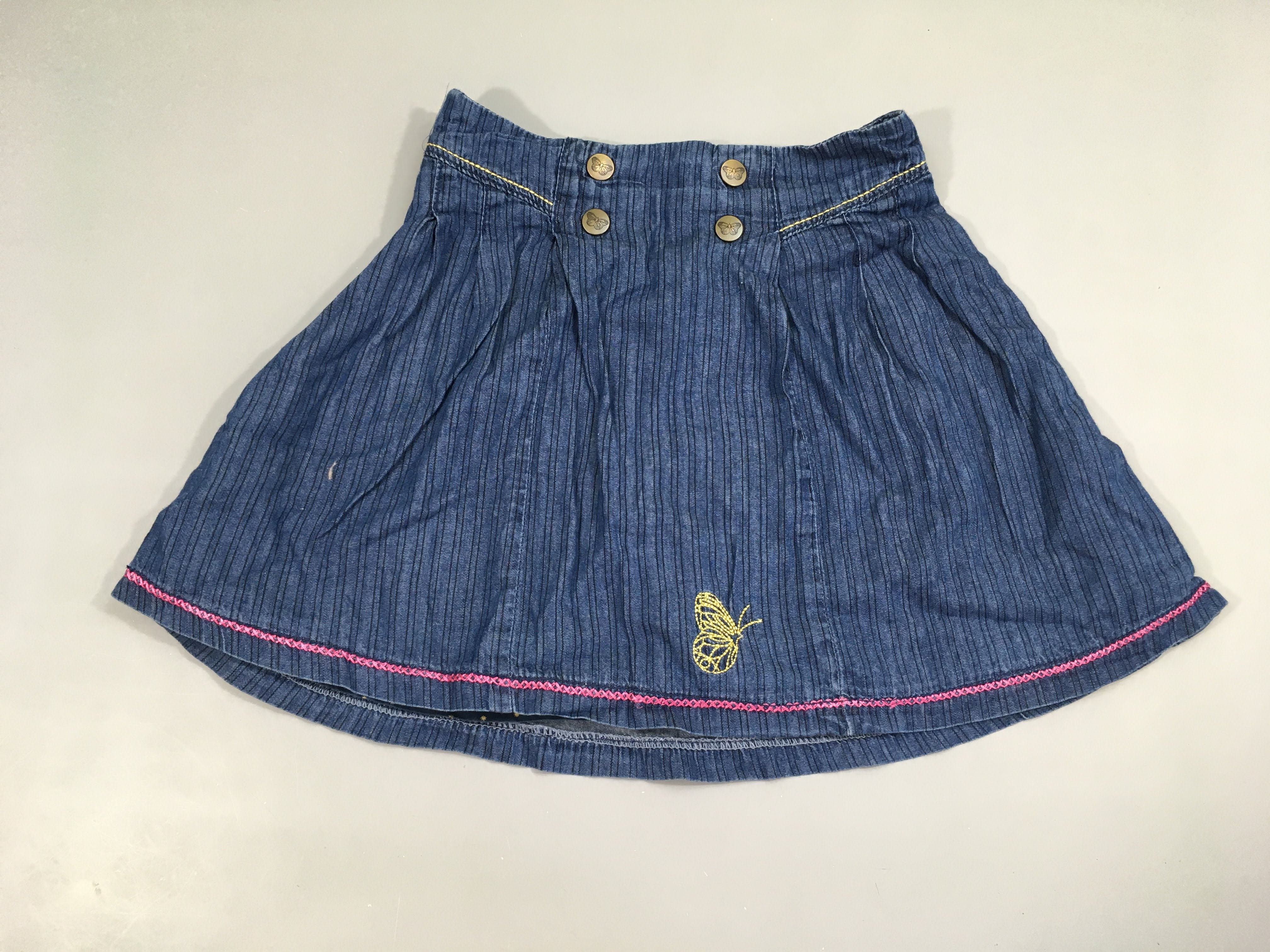 Jupe denim papillons