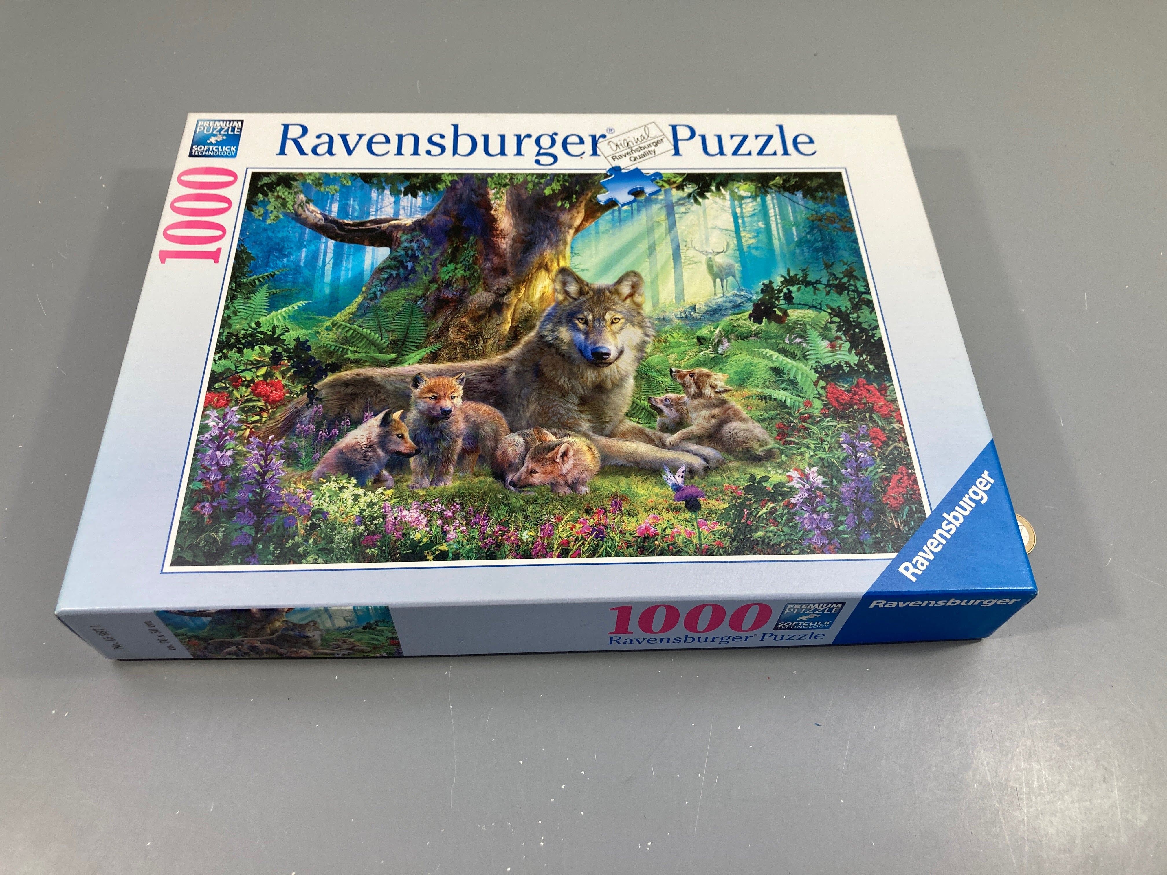 Famille de loups dans la forêt Puzzle 1000 pcs Non vérifié par nos soins