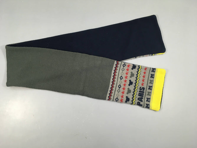 Echarpe gris -jaune Mickey Doublé polar, moins cher chez Petit Kiwi