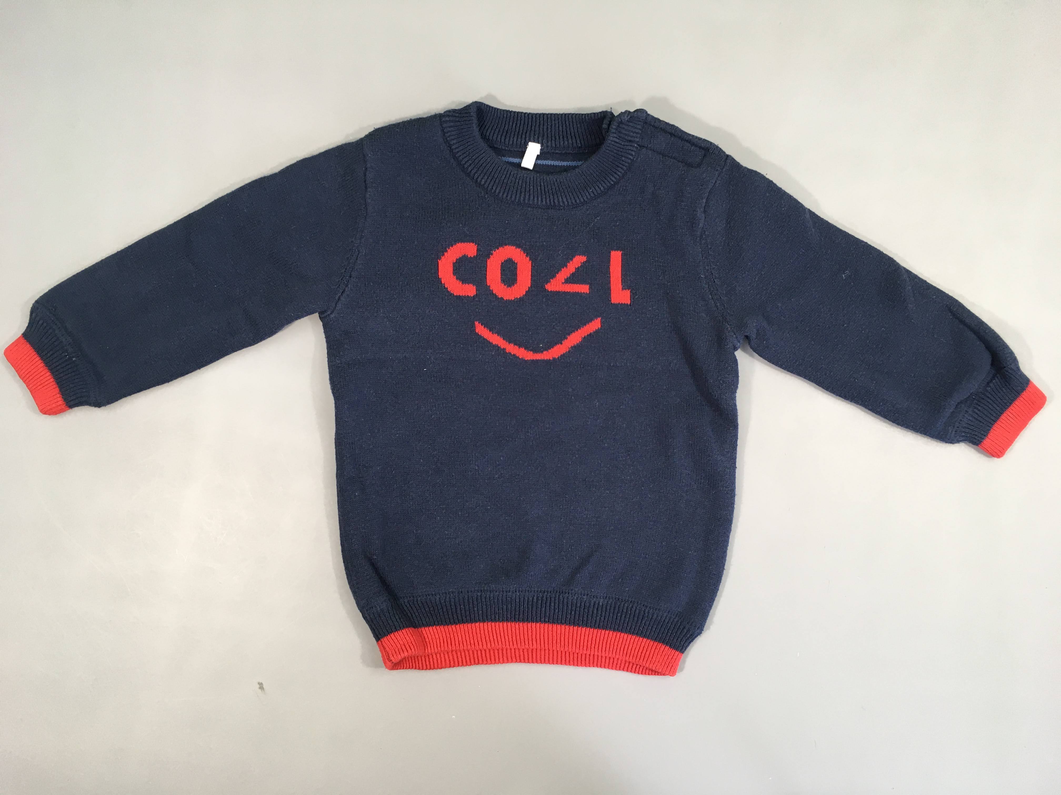 Pull réversible Cool bleu marine /rouge