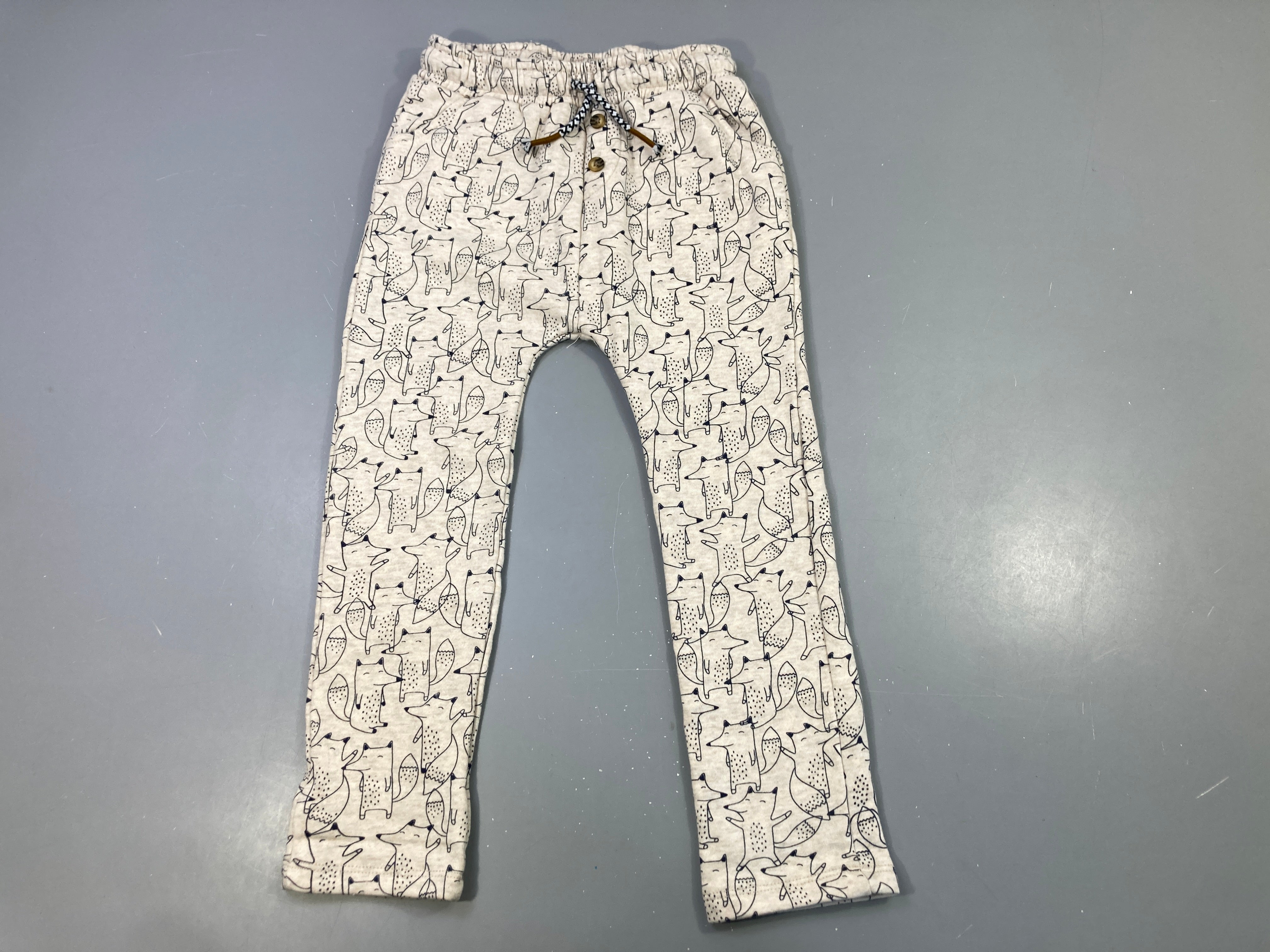 Pantalon jogging renard beige, taille élastique