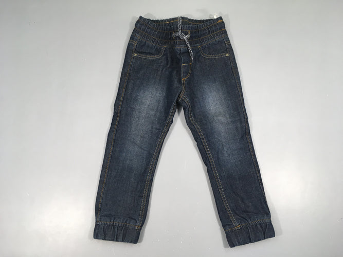 Pantalon denim doublé polar, moins cher chez Petit Kiwi