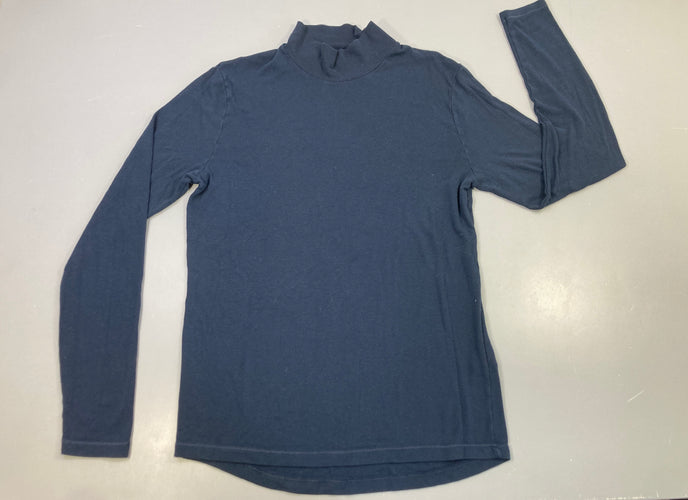 T-shirt m.l thermique col montant marine, légèrement bouloché, moins cher chez Petit Kiwi