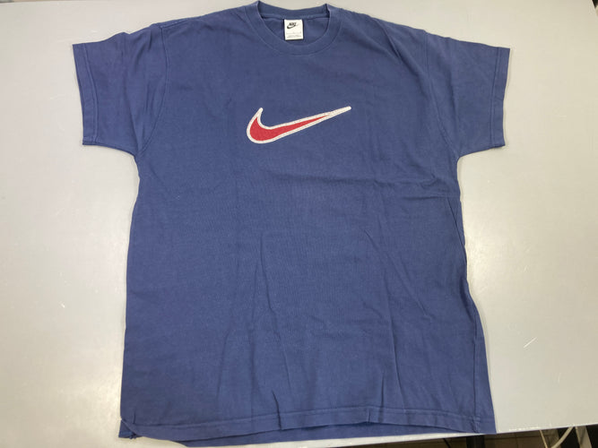 T-shirt m.c bleu marine logo Nike brodé, moins cher chez Petit Kiwi