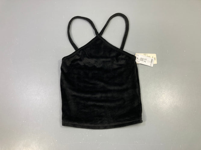 Neuf-Top cropped noir velour, moins cher chez Petit Kiwi