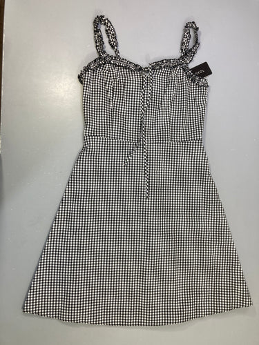 Neuf-Robe s.m vichy noir-gris-blanc 34, moins cher chez Petit Kiwi
