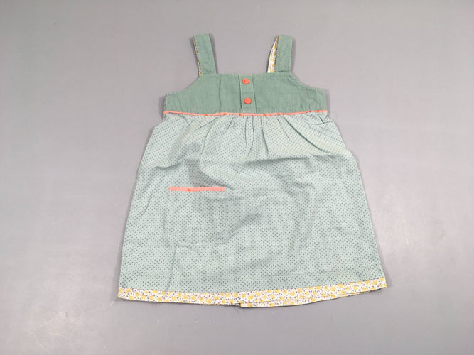 Robe fines bretelles bleu pois, moins cher chez Petit Kiwi