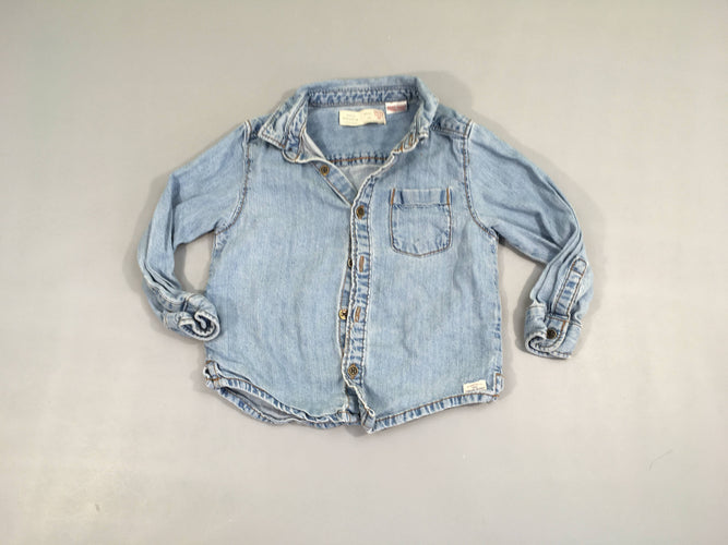 Chemise m.l en jean, moins cher chez Petit Kiwi