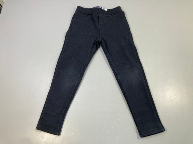 Jegging bleu marine fil irisé, doublé polar, moins cher chez Petit Kiwi