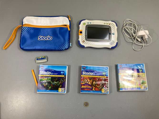 Storio 2 avec 3 jeux et chargeur, moins cher chez Petit Kiwi