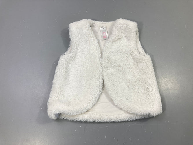 Gilet sans manches fausse fourrure blanc 92, moins cher chez Petit Kiwi