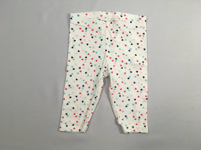 Legging écru coeurs, moins cher chez Petit Kiwi