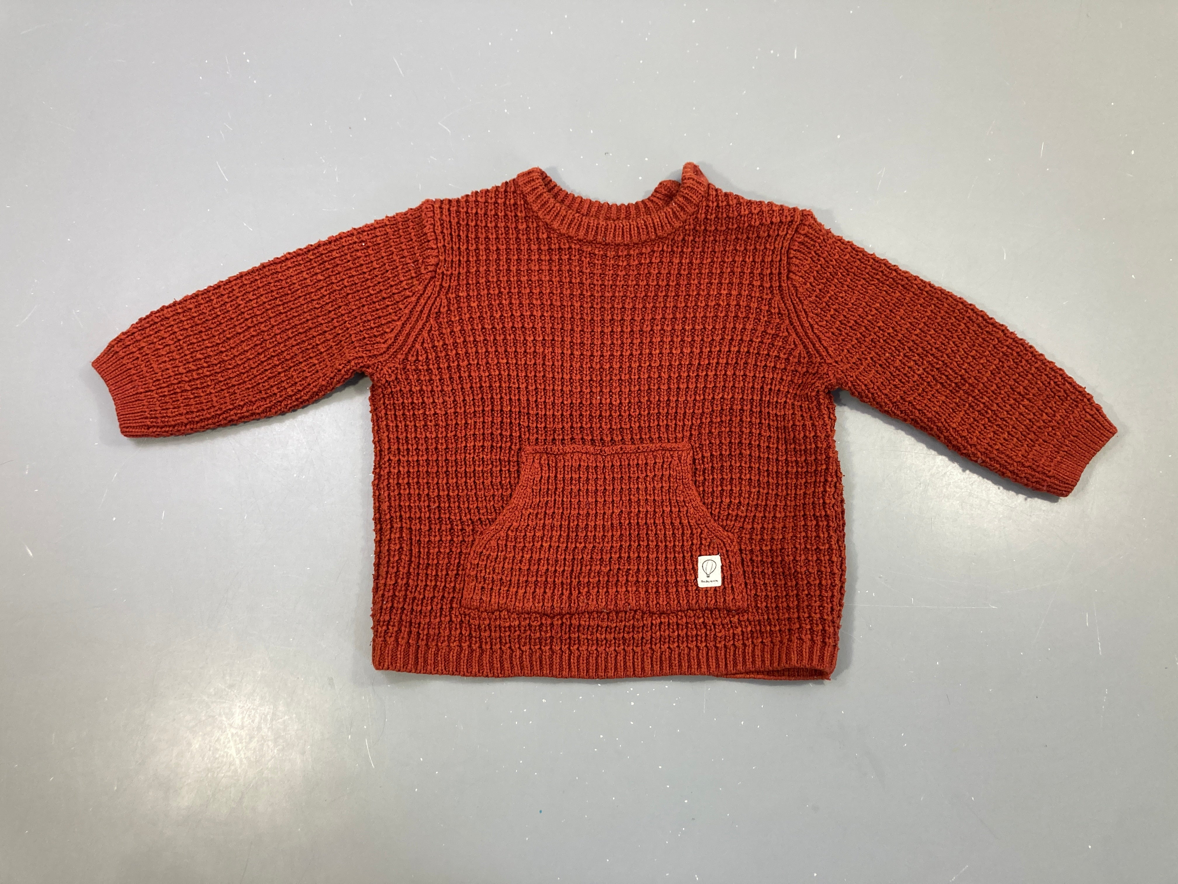 Pull mailles rouge/orangé