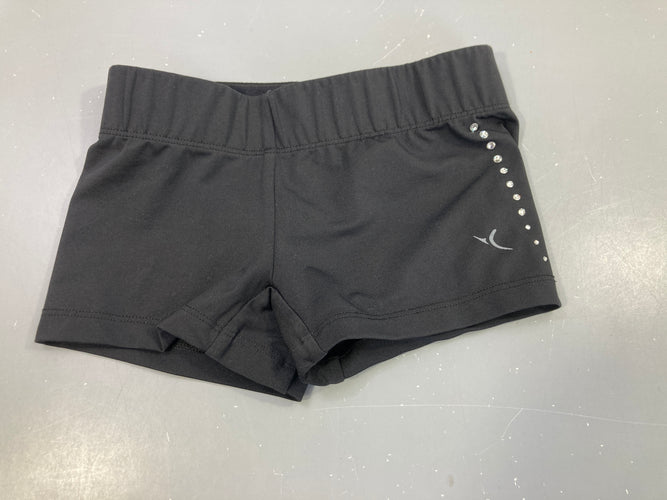 Short de sport noir avec strass, moins cher chez Petit Kiwi