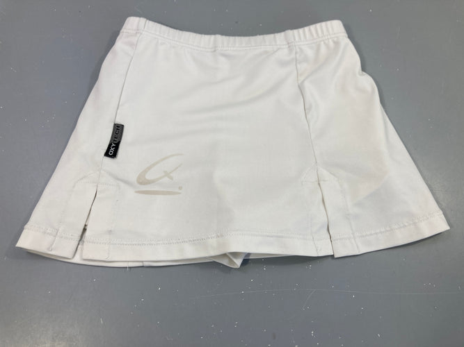 Jupe short de sport blanc Oxygène, moins cher chez Petit Kiwi