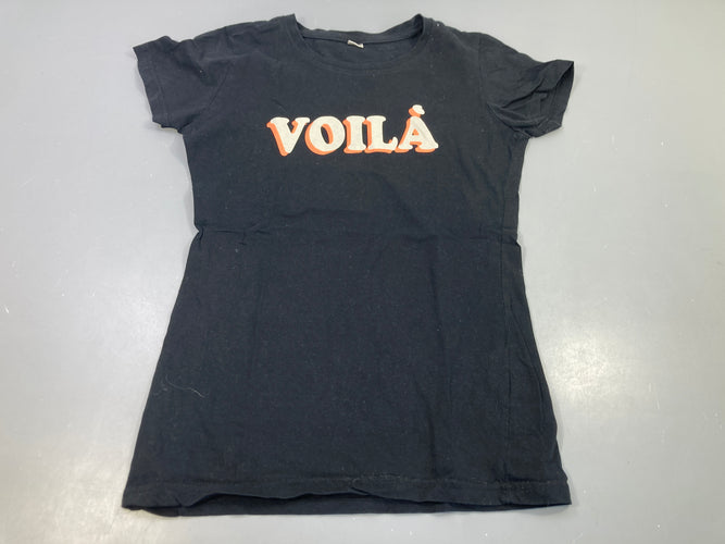 T-shirt m.c noir "voilà", moins cher chez Petit Kiwi
