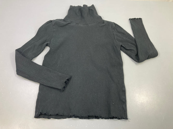 T-shirt m.l col roulé noir côtelé, moins cher chez Petit Kiwi