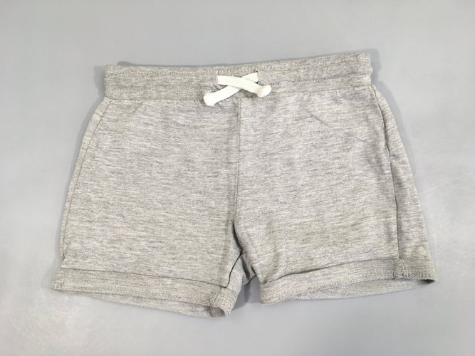 Short molleton gris chiné, moins cher chez Petit Kiwi