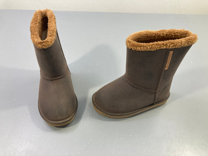 Bottes de neige Blackfox  en suédines marrons, fourrées  24-25, moins cher chez Petit Kiwi