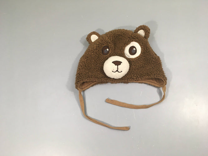 Bonnet polar brun animal, moins cher chez Petit Kiwi